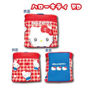 Sanrio 三麗鷗 Hello Kitty 皮質手提化妝包附鏡 (格紋表情款)_1