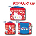 Sanrio 三麗鷗 Hello Kitty 皮質手提化妝包 (格紋表情款)_1