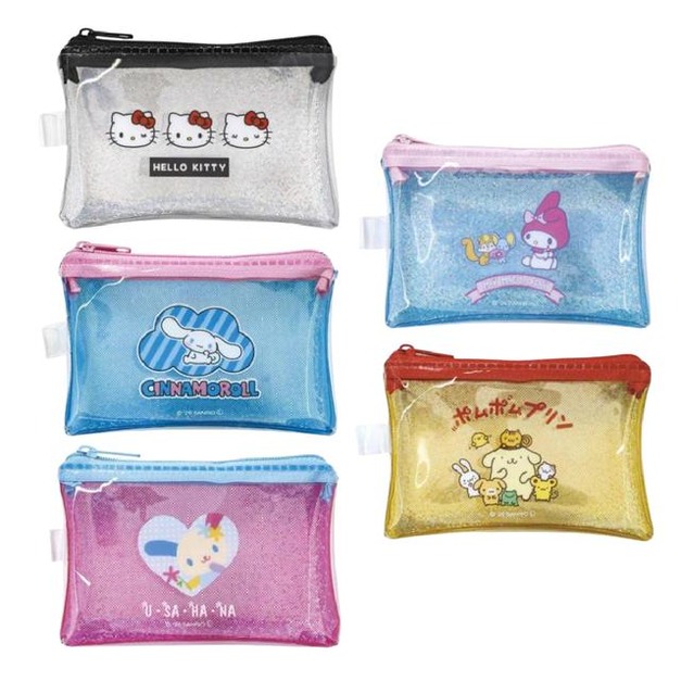 Sanrio 三麗鷗 PVC拉鍊收納袋 (亮粉款) Kitty 美樂蒂 大耳狗 酷洛米