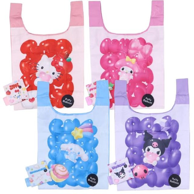 Sanrio 三麗鷗 摺疊環保購物袋 (氣球款) Kitty 美樂蒂 酷洛米 大耳狗