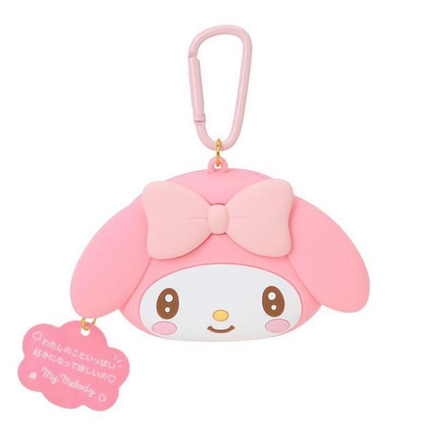 ▲新品特價【預購】Sanrio 三麗鷗 美樂蒂 矽膠造型零錢包附扣環 (水汪應援 2026角色大賞)