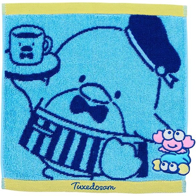 【預購】Sanrio 三麗鷗 山姆企鵝 純棉小方巾 25x25cm (山姆咖啡廳)