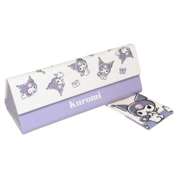 Sanrio 三麗鷗 酷洛米 折疊眼鏡盒附拭鏡布 (紫動作款)