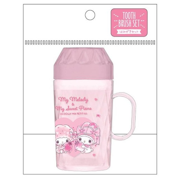 Sanrio 三麗鷗 x DOLLYMIX 美樂蒂 Piano 牙刷杯組 (夢幻草莓蛋糕)