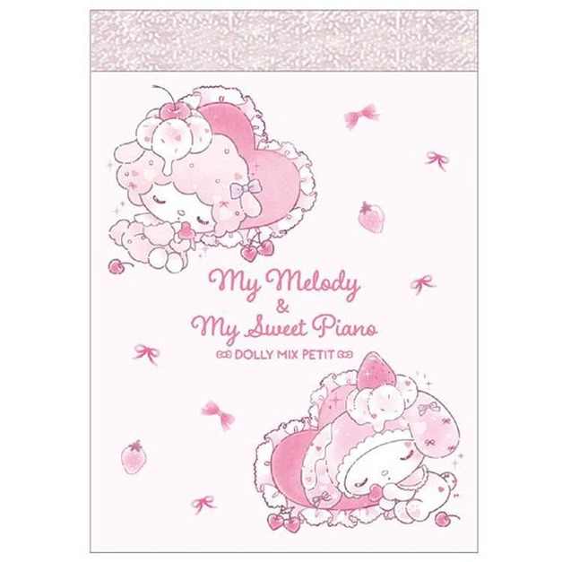 Sanrio 三麗鷗 x DOLLYMIX 美樂蒂 Piano 迷你便條本 (夢幻草莓蛋糕)