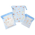 Sanrio 三麗鷗大集合 尼龍束口袋3入組 (櫻桃鮮奶油蛋糕)