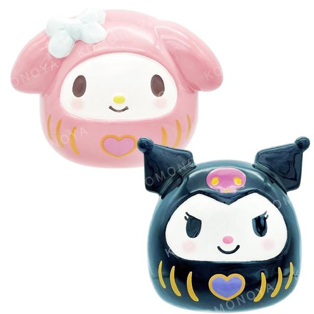 Sanrio 三麗鷗 陶瓷造型存錢筒 (達摩款) 美樂蒂 酷洛米