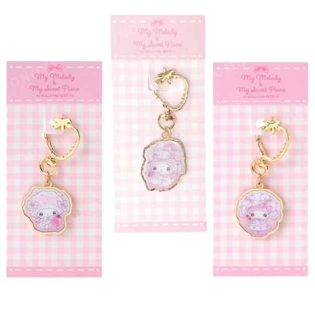 Sanrio 三麗鷗 x DOLLYMIX 美樂蒂 Piano 金屬造型鑰匙圈 (夢幻草莓蛋糕)