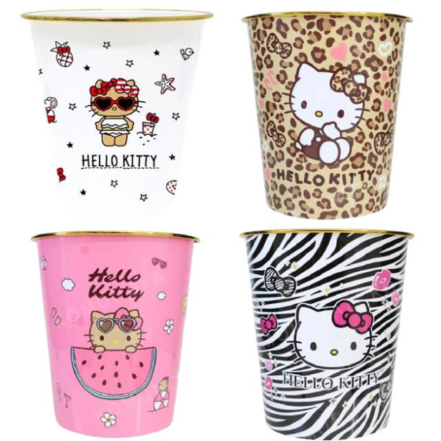 Sanrio 三麗鷗 Hello Kitty 圓形無蓋垃圾桶