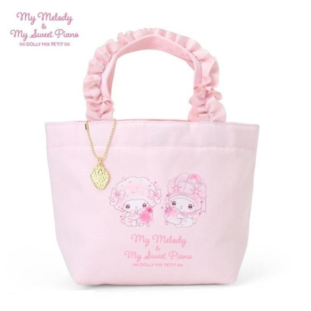 Sanrio 三麗鷗 x DOLLYMIX 美樂蒂 Piano 荷葉邊手提午餐袋 (夢幻草莓蛋糕)