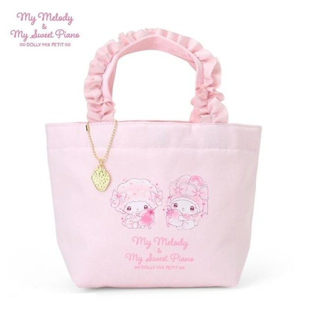 Sanrio 三麗鷗 x DOLLYMIX 美樂蒂 Piano 荷葉邊手提午餐袋 (夢幻草莓蛋糕)