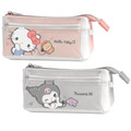 Sanrio 三麗鷗 皮質三角拉鍊筆袋 (好友款) Kitty 酷洛米