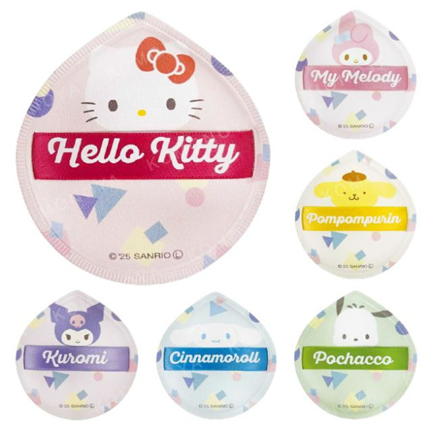 Sanrio 三麗鷗 水滴型氣墊粉撲 (幾何圖款) Kitty 美樂蒂 酷洛米 大耳狗