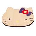 Sanrio 三麗鷗 Hello Kitty 造型木質杯墊 (和風餐具系列)_1