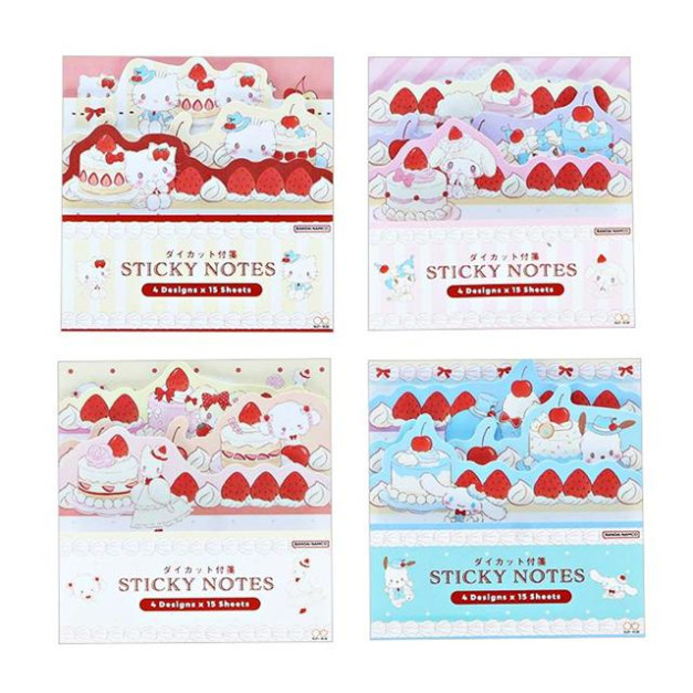 Sanrio 三麗鷗大集合 造型便利貼 (草莓鮮奶油蛋糕)