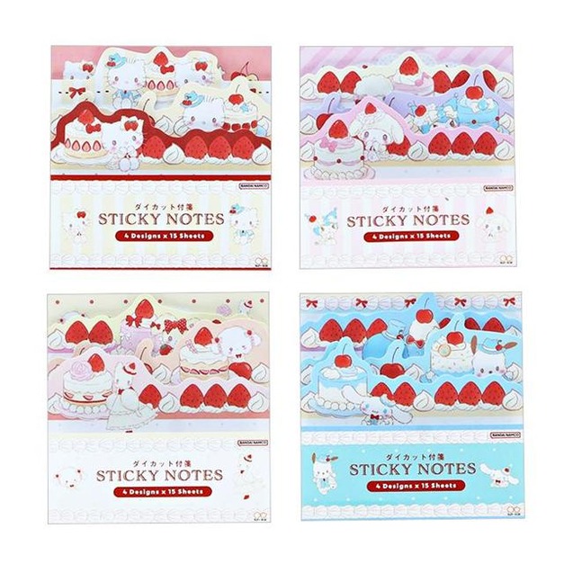 Sanrio 三麗鷗大集合 造型便利貼 (草莓鮮奶油蛋糕)