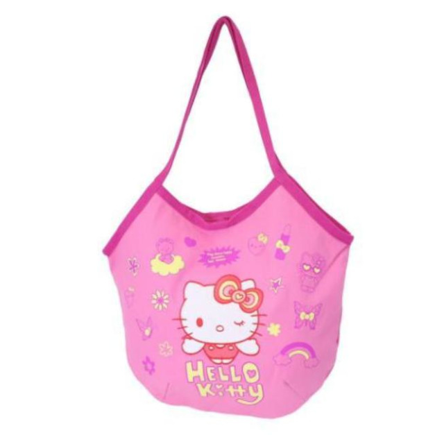 Sanio 三麗鷗 Hello Kitty 棉質肩背氣球包 (粉眨眼款)