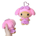 Sanrio 三麗鷗 絨毛玩偶零錢包吊飾 (曬黑豹紋款) Kitty 布丁狗 酷洛米_2