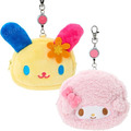 ▲新品特價【現貨+預購】Sanrio 三麗鷗 絨毛造型伸縮票卡零錢包 (卡哇伊雜貨舖) 花小兔 Piano