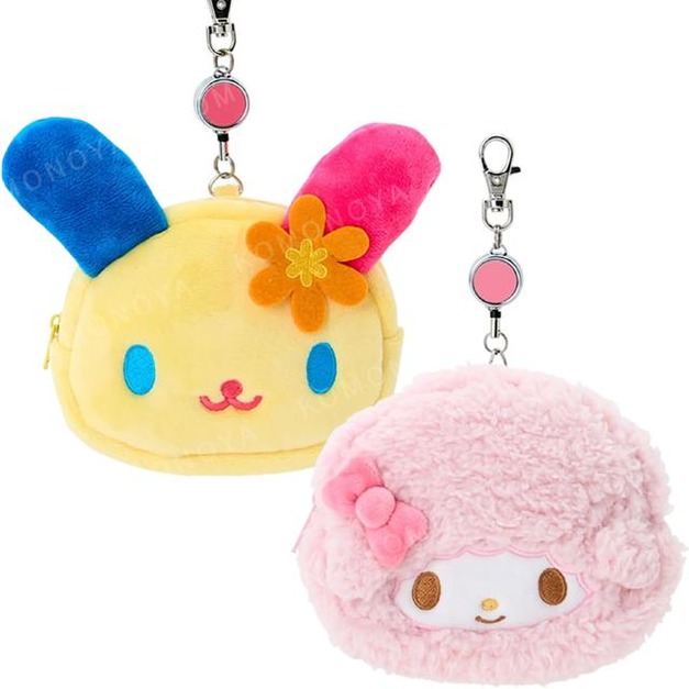▲新品特價【現貨+預購】Sanrio 三麗鷗 絨毛造型伸縮票卡零錢包 (卡哇伊雜貨舖) 花小兔 Piano