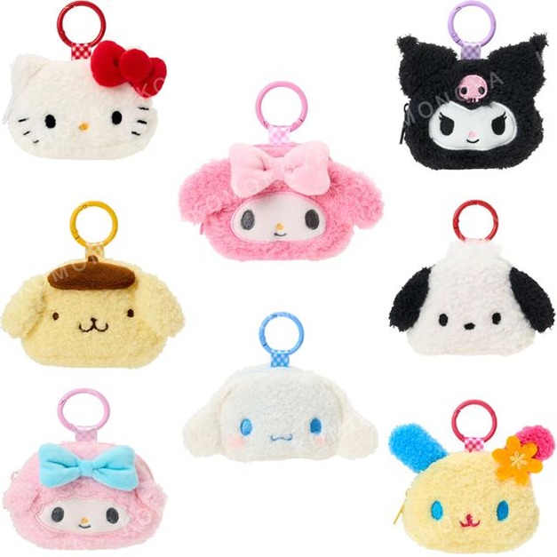 ▲新品特價【現貨+預購】Sanrio 三麗鷗 絨毛造型零錢包吊飾 (卡哇伊雜貨舖) Kitty 布丁狗 花小兔 大耳狗