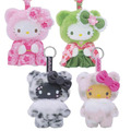 Sanrio 三麗鷗 Hello Kitty 搪膠臉絨毛玩偶吊飾 (熊熊裝款)