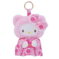 Sanrio 三麗鷗 Hello Kitty 搪膠臉絨毛玩偶吊飾 (熊熊裝款)_1