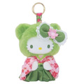 Sanrio 三麗鷗 Hello Kitty 搪膠臉絨毛玩偶吊飾 (熊熊裝款)_2