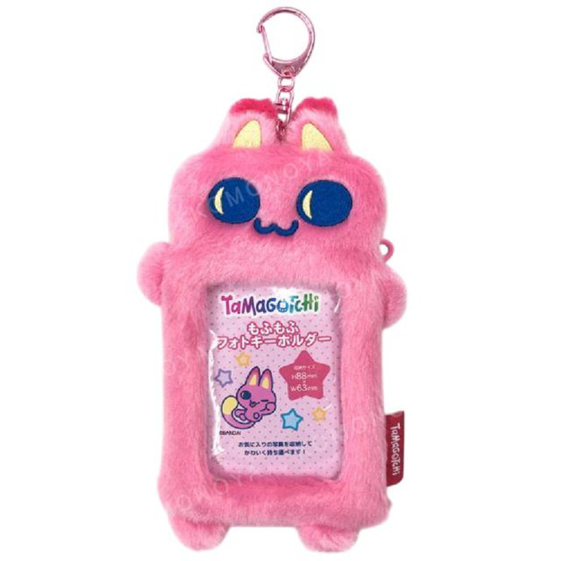 Tamagotchi 塔麻可吉 喵喵吉 絨毛造型拍立得小卡收納套鑰匙圈