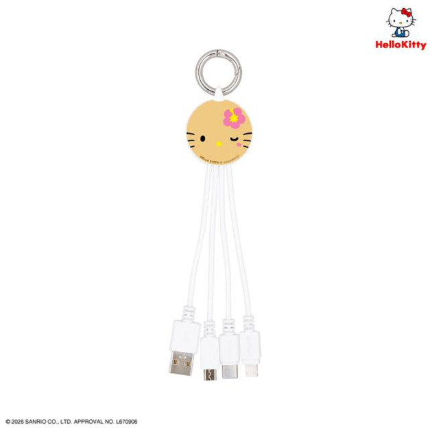 Sanrio  三麗鷗 多功能充電線吊飾 (曬黑大臉款)