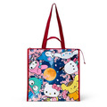 Sanrio 三麗鷗大集合 手提肩背防水拉鍊購物袋 (夜櫻款)_1