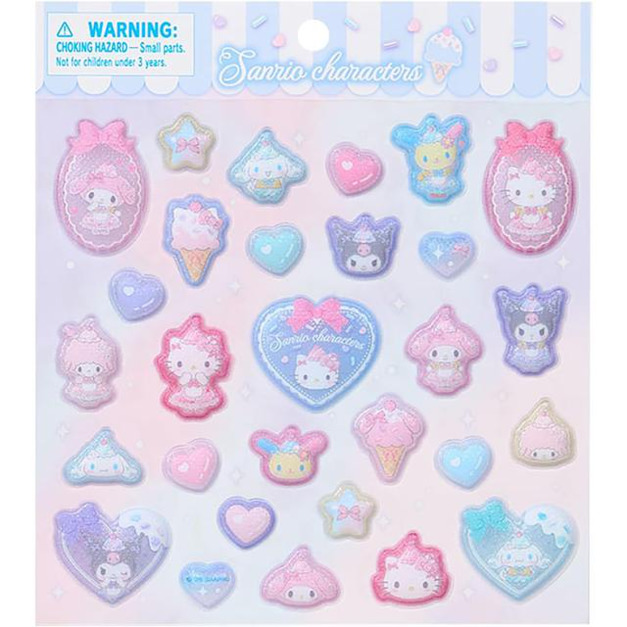▲新品特價【預購】Sanrio 三麗鷗大集合 造型立體貼紙組 (夏日冰淇淋專賣店)