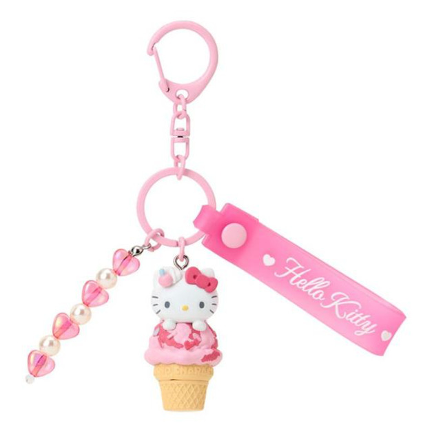 ▲新品特價【預購】Sanrio 三麗鷗 Hello Kitty PVC造型公仔吊飾 (夏日冰淇淋專賣店)