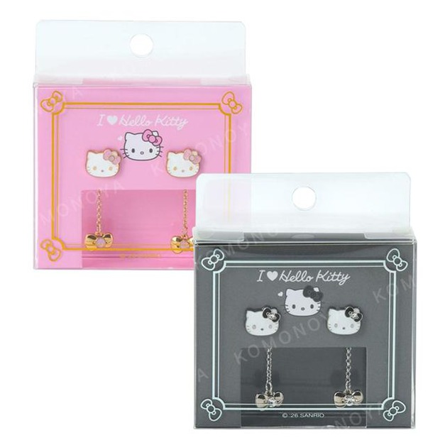 Sanrio 三麗鷗 Hello Kitty 造型耳環2入組 飾品組 (I Love Hello Kitty)