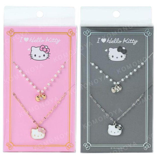 Sanrio 三麗鷗 Hello Kitty 造型項鍊2入組 飾品組 (I Love Hello Kitty)