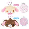 Sanrio 三麗鷗 蜜糖邦尼 絨毛造型零錢包吊飾 (大頭款)_3