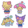 Sanrio 三麗鷗 造型大貼紙 (曬黑扶桑花款) Kitty 美樂蒂 酷洛米 大耳狗