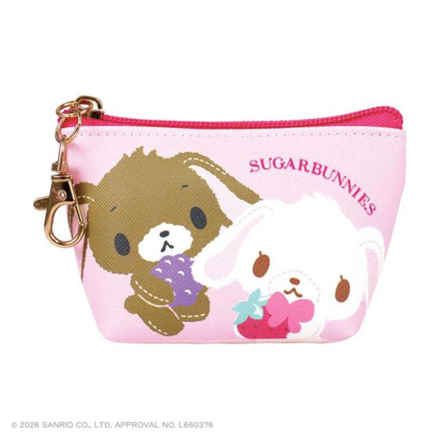 Sanrio 三麗鷗 蜜糖邦尼 皮質三角零錢包吊飾 (水果款)