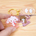 Sanrio 三麗鷗 蜜糖邦尼 壓克力三連鑰匙圈 (草莓奶油款)_2
