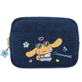 Sanrio 三麗鷗 牛仔布拉鍊化妝包 (曬黑扶桑花款) Kitty 美樂蒂 酷洛米 大耳狗_4