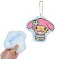 Sanrio 三麗鷗 絨毛造型零錢包吊飾 (曬黑扶桑花款) Kitty 美樂蒂 酷洛米 大耳狗_2