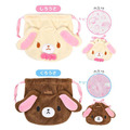 Sanrio 三麗鷗 蜜糖邦尼 絨毛造型束口袋 (大臉款)_3