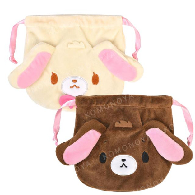 Sanrio 三麗鷗 蜜糖邦尼 絨毛造型束口袋 (大臉款)
