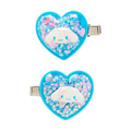 Sanrio 三麗鷗 心型流沙髮夾2入組 (大臉款) Kitty 大耳狗 酷洛米_2