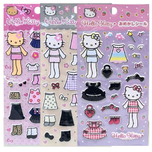 Sanrio 三麗鷗 Hello Kitty 換裝貼紙組 (時尚款)