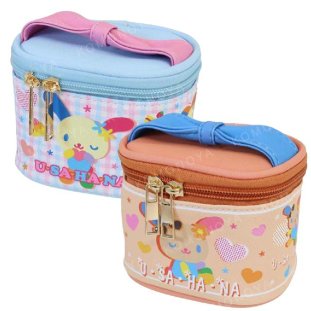 Sanrio 三麗鷗 花小兔 皮質手提化妝包 (烤焦花花系列)