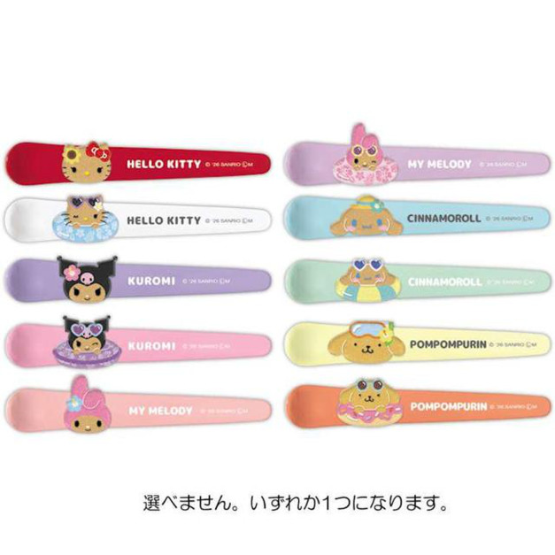 Sanrio 三麗鷗 大集合 塑膠長髮夾 全套8入盲盒 (烤焦夏威夷)