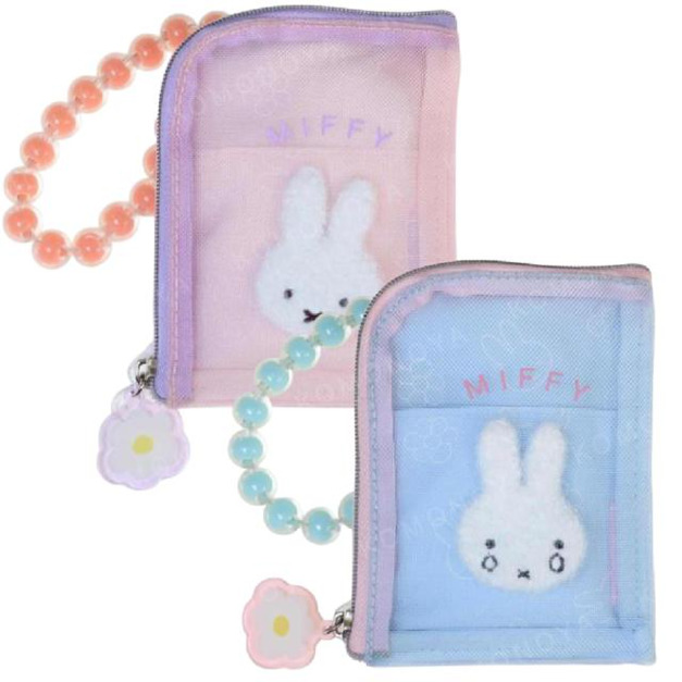 米飛兔 網狀刺繡票卡零錢包 (大臉表情款)