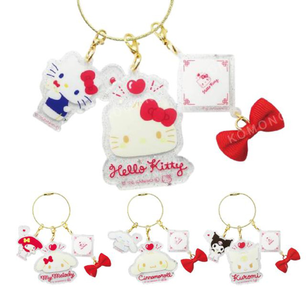 Sanrio 三麗鷗 壓克力三連鑰匙圈 (美味肉包系列) Kitty 美樂蒂 酷洛米 大耳狗
