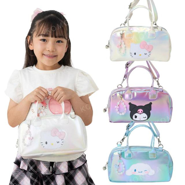 Sanrio 三麗鷗 皮質手提肩背兩用包 (極光大臉款) Kitty 大耳狗 酷洛米